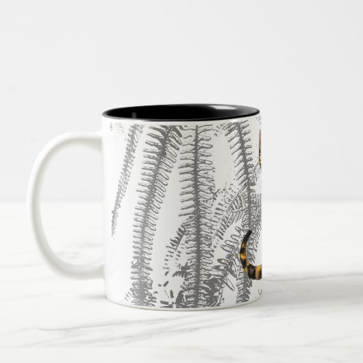 Bengalische Cat Zwei-Tone-Kaffee-Tasse Zweifarbige Tasse (Links)