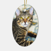 Bengalische Chat Art Keramik Ornament (Links)