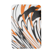Bengalische Farbtöne in orangefarbenen und schwarz Badematte (Vorderseite Vertikal)