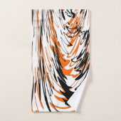 Bengalische Farbtöne in orangefarbenen und schwarz Badhandtuch Set (Handtuch)