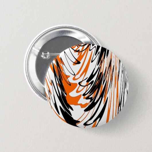 Bengalische Farbtöne in orangefarbenen und schwarz Button (Vorne & Hinten)