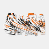 Bengalische Farbtöne in orangefarbenen und schwarz Geschenkschachtel (Ungefaltet)