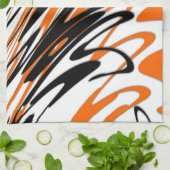 Bengalische Farbtöne in orangefarbenen und schwarz Geschirrtuch (Gefaltet)