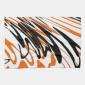 Bengalische Farbtöne in orangefarbenen und schwarz Geschirrtuch (Horizontal)