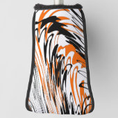 Bengalische Farbtöne in orangefarbenen und schwarz Golf Headcover (Rotieren 90)