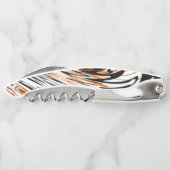 Bengalische Farbtöne in orangefarbenen und schwarz Kellnermesser (Rückseite)