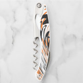 Bengalische Farbtöne in orangefarbenen und schwarz Kellnermesser (Vorderseite)