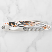 Bengalische Farbtöne in orangefarbenen und schwarz Kellnermesser (Vorderseite)