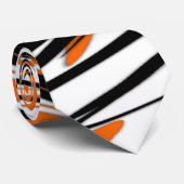 Bengalische Farbtöne in orangefarbenen und schwarz Krawatte (Gerollt)