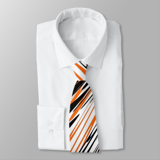 Bengalische Farbtöne in orangefarbenen und schwarz Krawatte (Gebunden)