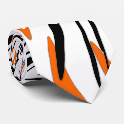 Bengalische Farbtöne in orangefarbenen und schwarz Krawatte (Gerollt)