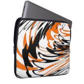 Bengalische Farbtöne in orangefarbenen und schwarz Laptopschutzhülle (Vorne Rechts)