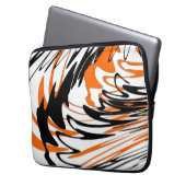 Bengalische Farbtöne in orangefarbenen und schwarz Laptopschutzhülle (Vorderseite Links)