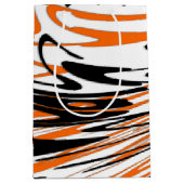 Bengalische Farbtöne in orangefarbenen und schwarz Mittlere Geschenktüte (Vorderseite)