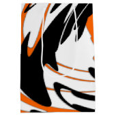 Bengalische Farbtöne in orangefarbenen und schwarz Mittlere Geschenktüte (Rückseite)