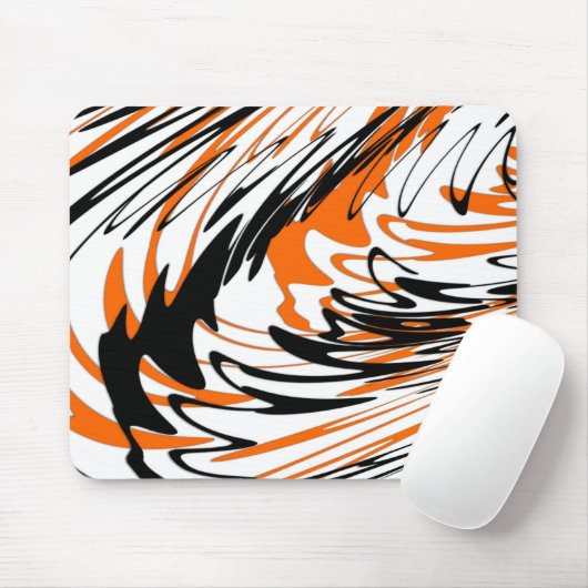 Bengalische Farbtöne in orangefarbenen und schwarz Mousepad (Mit Mouse)