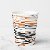 Bengalische Farbtöne in orangefarbenen und schwarz Pappbecher (Rechts)