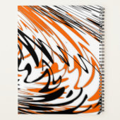 Bengalische Farbtöne in orangefarbenen und schwarz Planer (Rückseite)