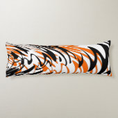 Bengalische Farbtöne in orangefarbenen und schwarz Seitenschläferkissen (Rückseite)