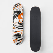 Bengalische Farbtöne in orangefarbenen und schwarz Skateboard (Vorderseite)