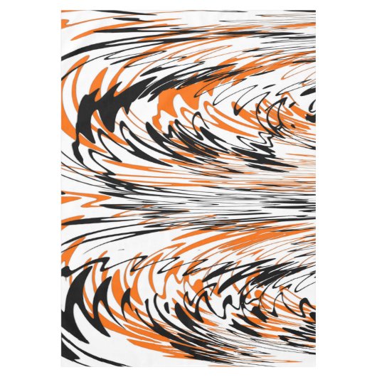 Bengalische Farbtöne in orangefarbenen und schwarz Tischdecke (Vorderseite)