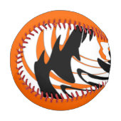 Bengalische Farbtöne, orange und schwarz Baseball (Vorderseite Links)