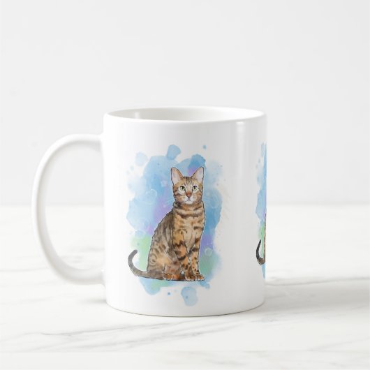 Bengalische Hybrid-Katzenwelke-Tasse Kaffeetasse (Links)