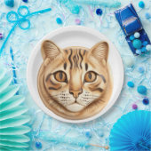 Bengalische Katze 3D Inspiriert Pappteller (Party)