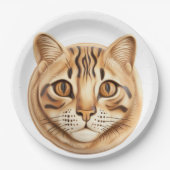 Bengalische Katze 3D Inspiriert Pappteller (Vorderseite)