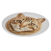 Bengalische Katze 3D Inspiriert Schneidebrett (Ecke)