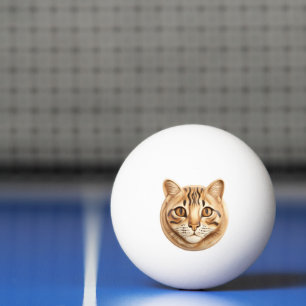 Bengalische Katze 3D Inspiriert Tischtennisball