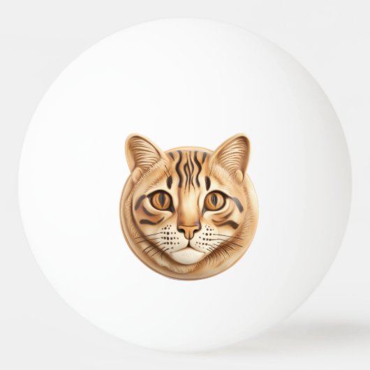 Bengalische Katze 3D Inspiriert Tischtennisball (Rückseite)