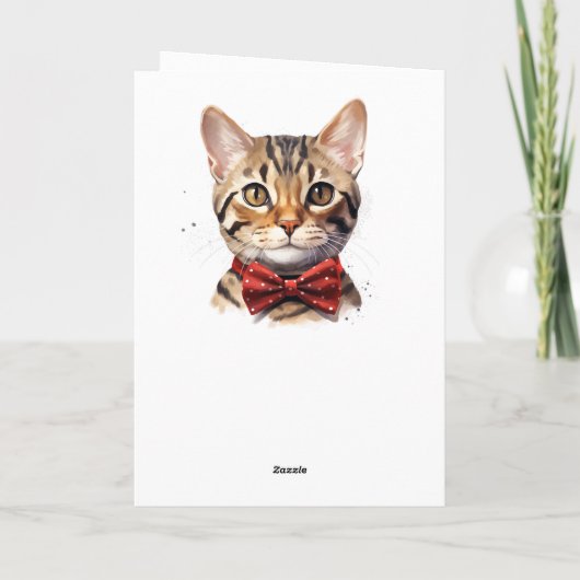 Bengalische Katze Geburt Karte (Rückseite)