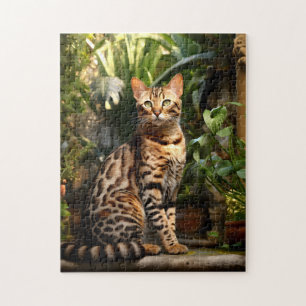 Bengalische Katze im Garten Puzzle