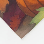 Bengalische Katze im Herbst lässt Erntedank Kunst Fleecedecke (Ecke)