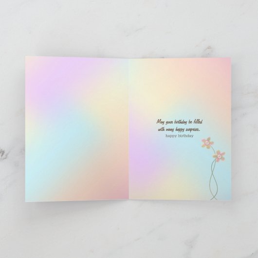 Bengalische Katze im Karton Geburtstag Karte (Innenseite)