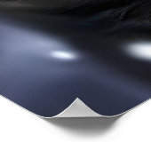 Bengalische Katze im Schnee | AI Art Poster (Ecke)