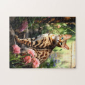 Bengalische Katze in der Natur Puzzle (Horizontal)