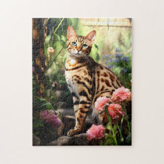 Bengalische Katze in der Natur Puzzle