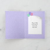 Bengalische Katze in Kiste auf Polka-Punkt Karte (Innenseite)