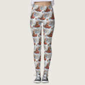 Bengalische Katze in Sledge Let it Schnee Weihnach Leggings (Vorderseite)