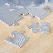 Bengalische Katze in Sledge Let it Schnee Weihnach Puzzle (Seite)