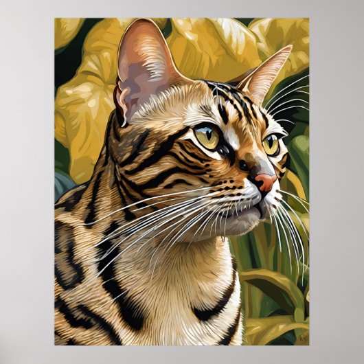 Bengalische Katze - Kunstdrucke Poster (Vorne)