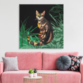 Bengalische Katze Leinwanddruck (Insitu (Wohnzimmer))