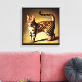 Bengalische Katze Leinwanddruck (Insitu (Wohnzimmer))