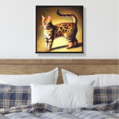 Bengalische Katze Leinwanddruck (Insitu (Schlafzimmer))