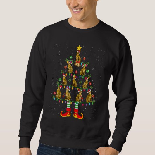 Bengalische Katze Lover Weihnachten Weihnachten We Sweatshirt (Vorderseite)