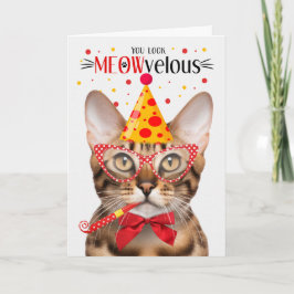 Bengalische Katze MEOWvelous Geburtstag Karte
