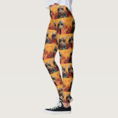 Bengalische Katze mit Herz-Rose Valentinstag Leggings (Links)