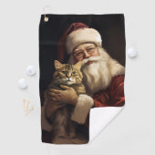 Bengalische Katze mit Weihnachtsfeiertag Golfhandtuch (Insitu)